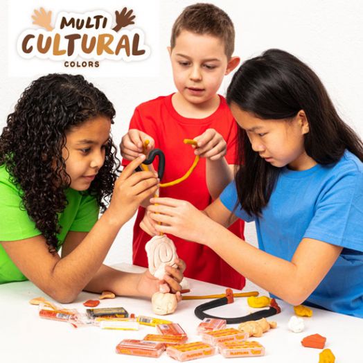 Пластилин Jovi Multicultural, 6 цвята