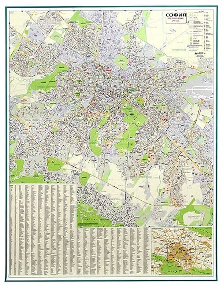 Стенна карта на София