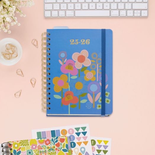 Тефтер - органайзер Miquelrius Happy flowers от септември 2025 до август 2026 г., ден на страница