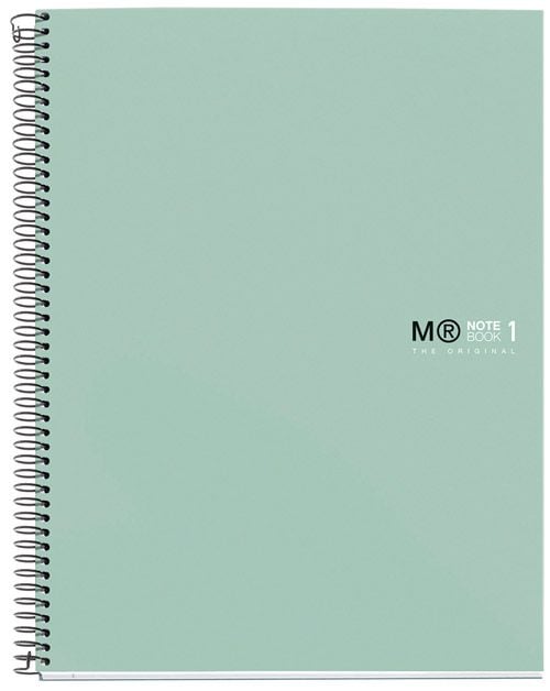 Тетрадка Miquelrius The Original Aqua А4 със спирала, 80 листа на малки квадратчета