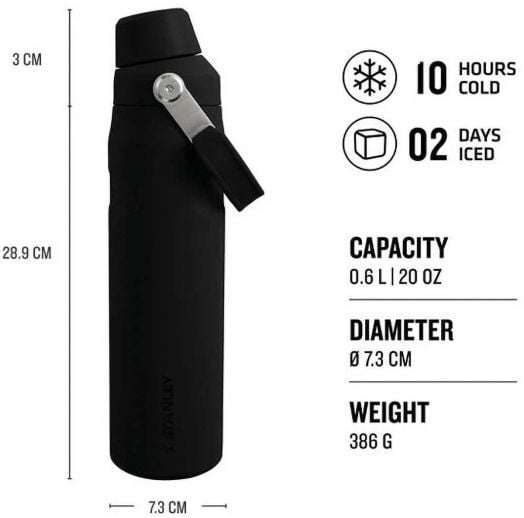 Бутилка за вода Stanley The Aerolight IceFlow Black