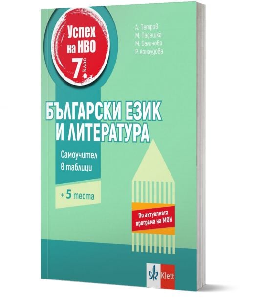 Успех на НВО в 7. клас. Български език и литература. Самоучител в таблици