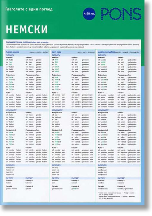 Глаголите с един поглед: Немски - дипляна