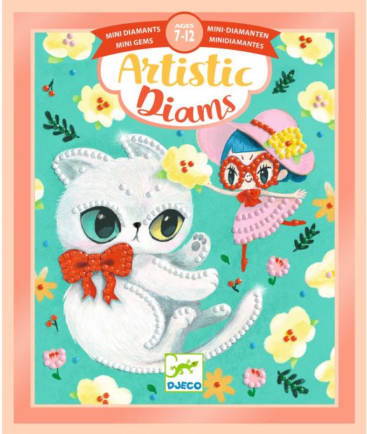 Тврочески комплект Djeco - Направи си сам картини с цветни камъчета