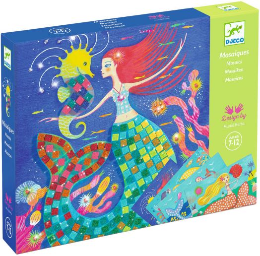 Творчески комплект Djeco: Мозайка - Русалки