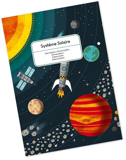 Образователен пъзел Janod - Слънчевата система