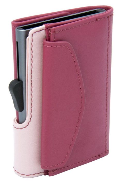 Портфейл за карти и монети C-secure Cherry/Blush