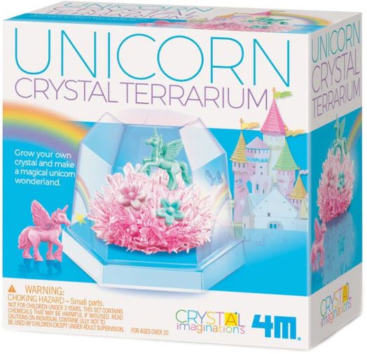 Креативен комплект 4M - Кристален терариум, еднорог
