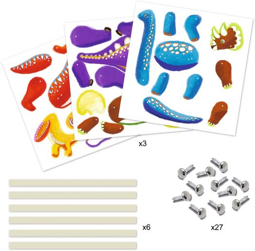 Творчески комплект: Djeco Кукли динозаври