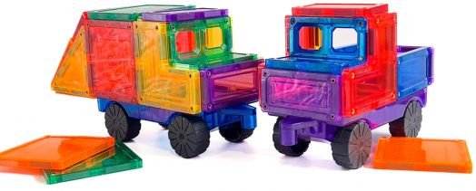 Магнитен конструктор Learn and Grow Toys - Автобомили, 28 части