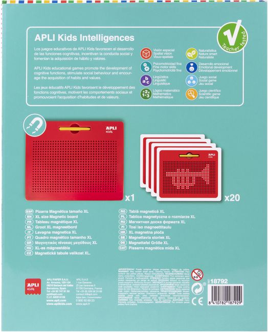 Магнитна дъска за рисуване Apli Kids - правоъгълна XL