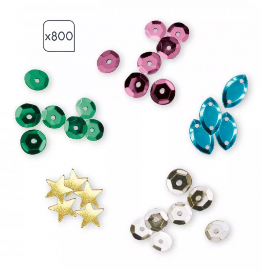 Творчески комплект Janod - Мозайка с пайети, русалки