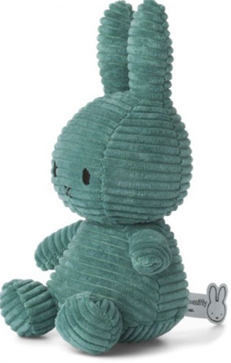 Плюшена играчка Miffy Sitting Corduroy - Тъмнозелен заек, 23 см.