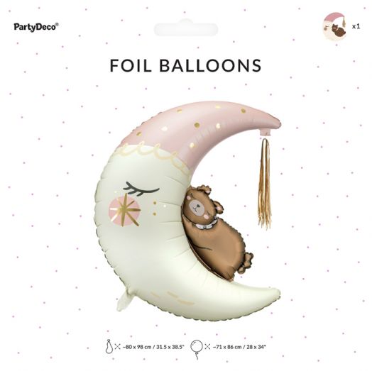 Фолиев балон PartyDeco - Мече на луната