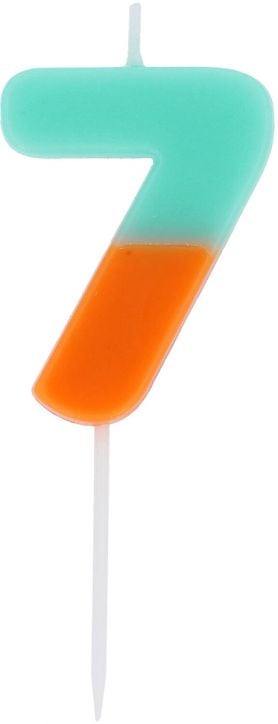 Свещ за рожден ден Folat Stripetastic - Цифра 7