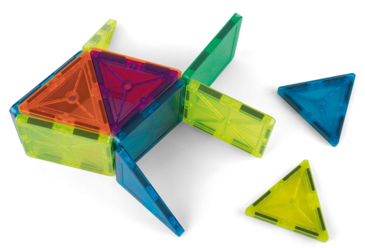 Конструктор Apli Kids - Прозрачни магнитни плочки, 18 бр.