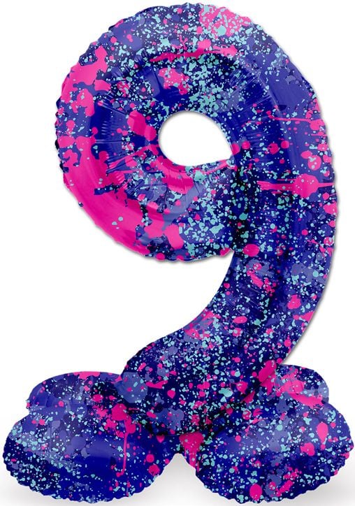 Фолиев балон Folat - Цифра 9, лилав