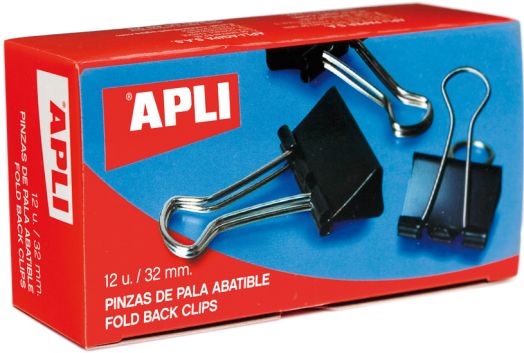 Метални офис щипки Apli 32 mm, 12 бр.