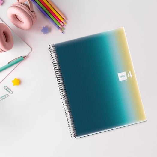 Тетрадка Miquelrius Aurora Iceland А4 със спирала, 120 листа на широки редове