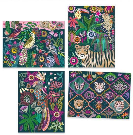 Комплект скреч карти Djeco - Rococo