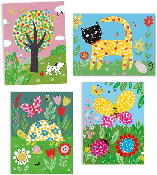 Комплект за оцветяване Djeco - Small Dots