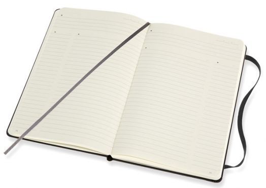 Черен тефтер Moleskine Pro Collection Large Black с твърди корици