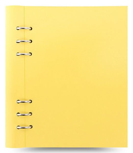 Тефтер Filofax Clipbook Classic Pastels A5 Notebook Lemon с метални рингове