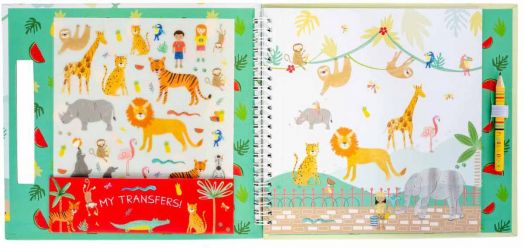 Книжка със сцени Floss & Rock Transfer Fun - Jungle