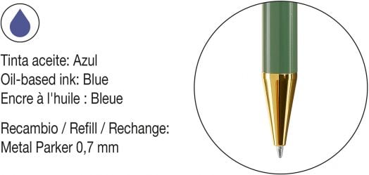 Химикалка Miquelrius Leaves in the Wind, зелена