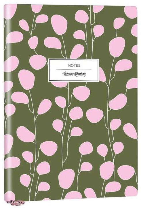 Тефтер Victoria's Journals Smyth Flexy Art Green A6, 96 линирани листа