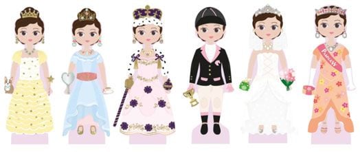 Дървена кукла за преобличане Floss & Rock, Magnetic Dress up Doll - Charlotte