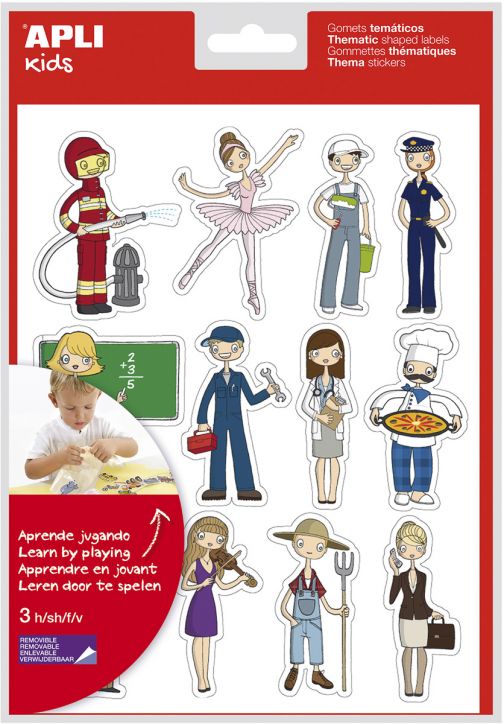 Комплект стикери Apli Kids - Професии, 36 бр.