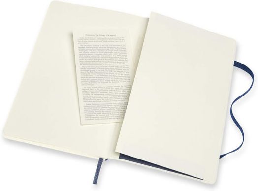 Класически сапфирено син тефтер Moleskine с меки корици, комбинирани страници