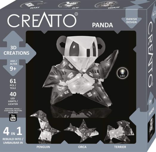 Направи сам 3D LED фигурки 4 в 1 Creatto - Панда