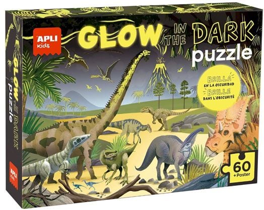 Пъзел Apli - Динозаври, светещ