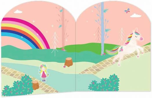 Книжка със стикери Floss & Rock, Stick and Play, Rainbow Fairy - Фея