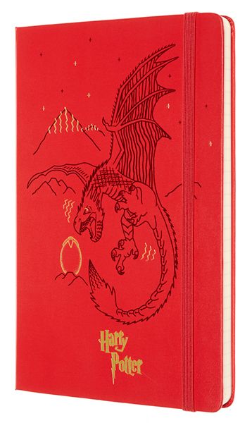 Класически тефтер Moleskine Limited Editions Harry Potter Dragon с твърди корици и линирани страници