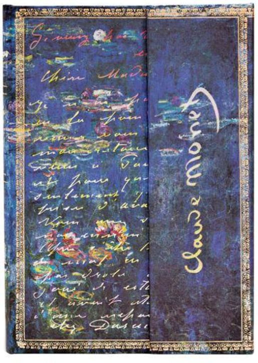 Тефтер Paperblanks - Monet (Water Lilies), Letter to Morisot Midi, 13 х 18 см.