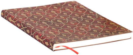 Тефтер Paperblanks - Red Velvet, мека корица, 17 х 22.5 см.