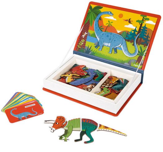 Детска магнитна книга Janod - Динозаври