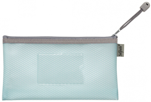Папка с цип Snopake Mesh Zippa Bag DL, пастелно синя