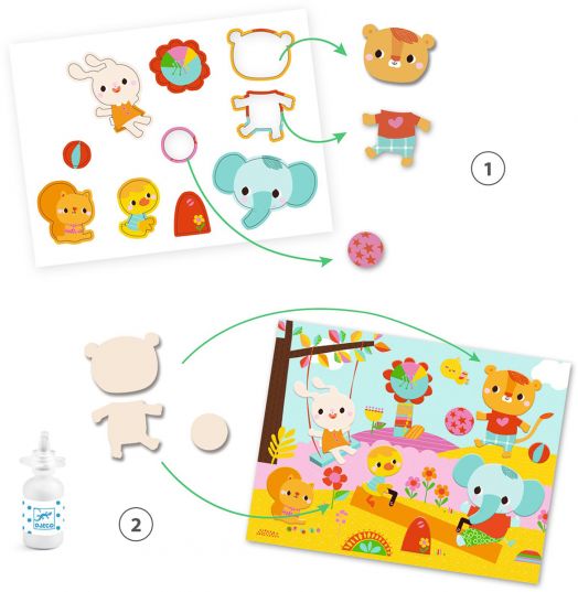 Колажи за най-малките Djeco - Денят