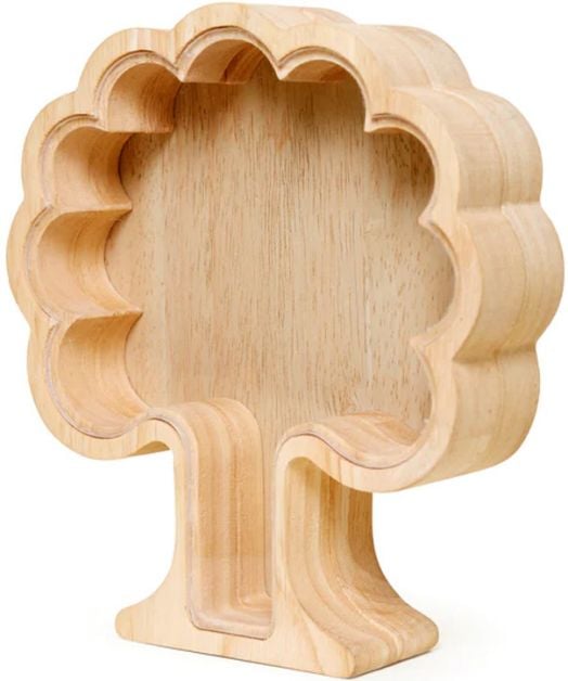 Дървена касичка Kikkerland - Дърво