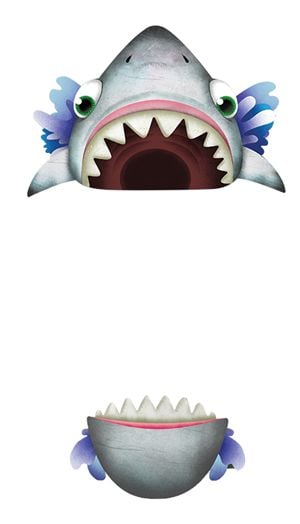 Разделител за книга със зъби - Акула