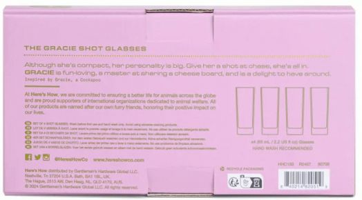Чаши за шотове Here's How The Gracie, 4 бр.