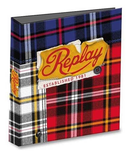 Класьор Replay Blue Magenta с два ринга, за момичета