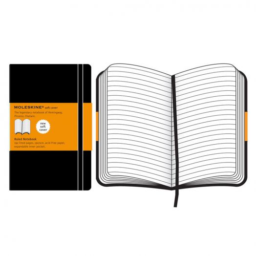 Голям тефтер Moleskine Classic с меки корици, линиран