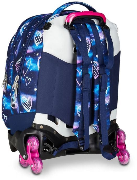 Ученическа раница на колела Seven Detach Heart и телескопична дръжка