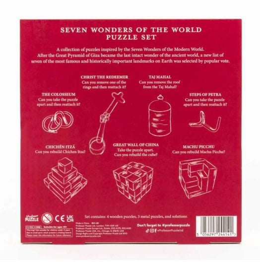Комплект 3D пъзели Professor Puzzle, 7 бр. Седемте чудеса на света