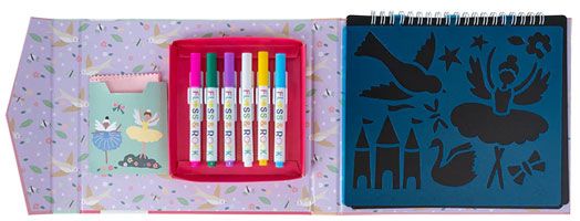 Творчески комплект Floss & Rock, Chalkboard Sketchbook, Enchanted - Балерини